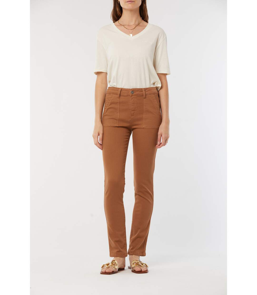 Pantalon coton slim JILO