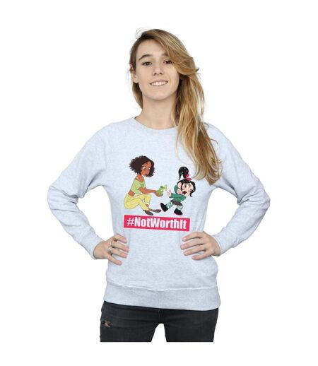 Disney - Sweat WRECK IT RALPH TIANA AND VANELLOPE - Femme (Gris sportif) - UTBI43153