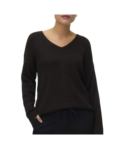 Pull marron femme vero moda crewlefile