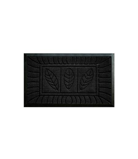 Tapis d'Entrée Feuilles 45x75cm Noir
