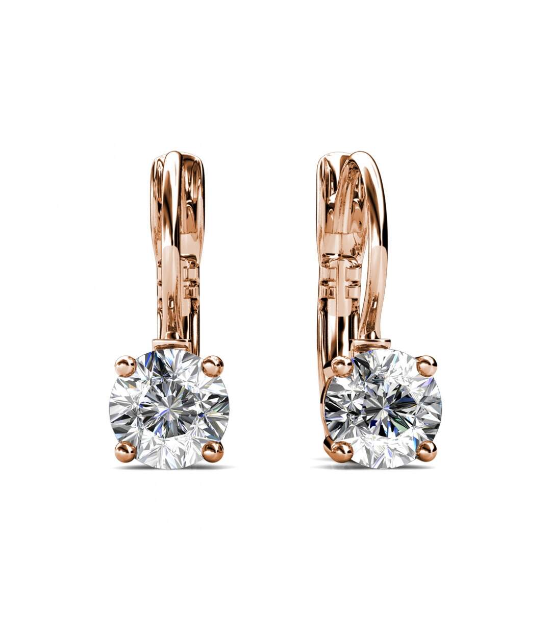 Boucles d'oreilles Round, Cristal d'Autriche