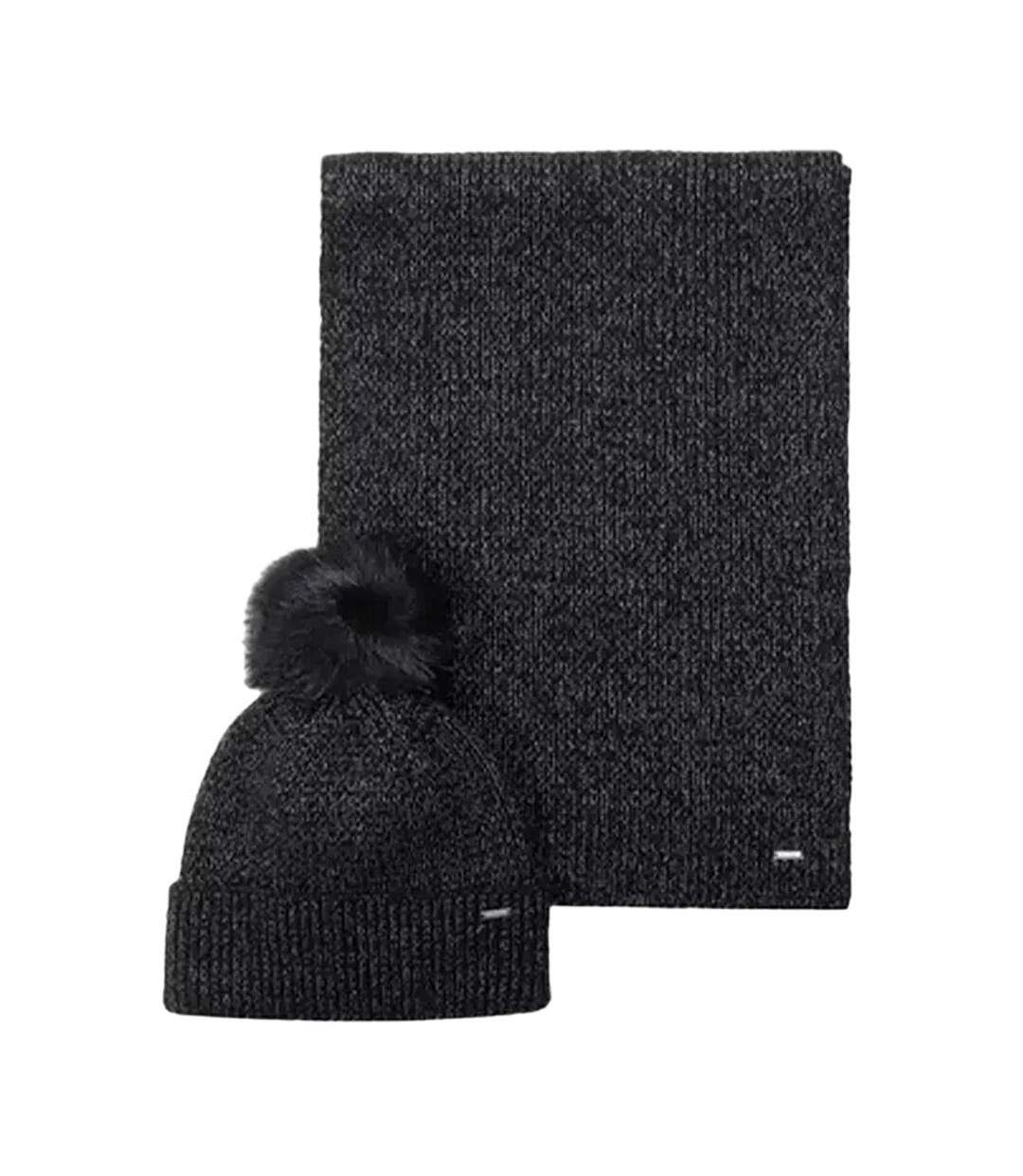 Coffret bonnet + echarpe noir femme kaporal melly-1