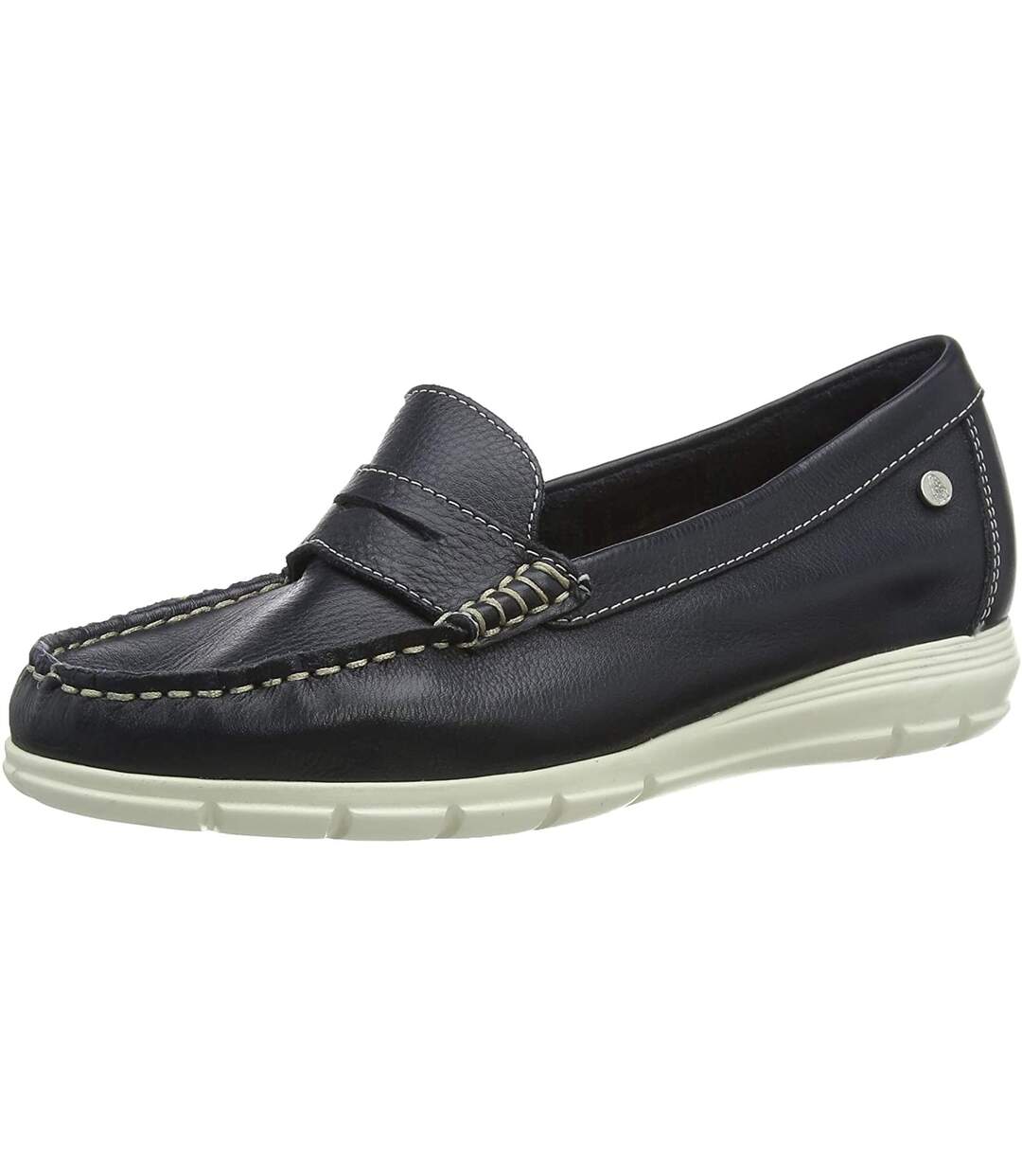 Hush Puppies Womens/Ladies Paige Leather Loafer (Navy) - UTFS7064