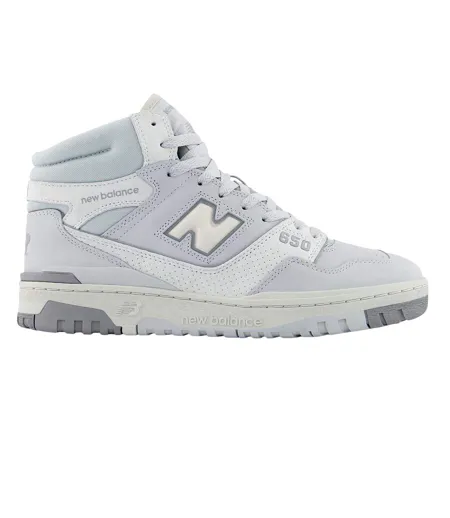 Womens/ladies 650 Leather High Top Trainers Light Grey New Balance