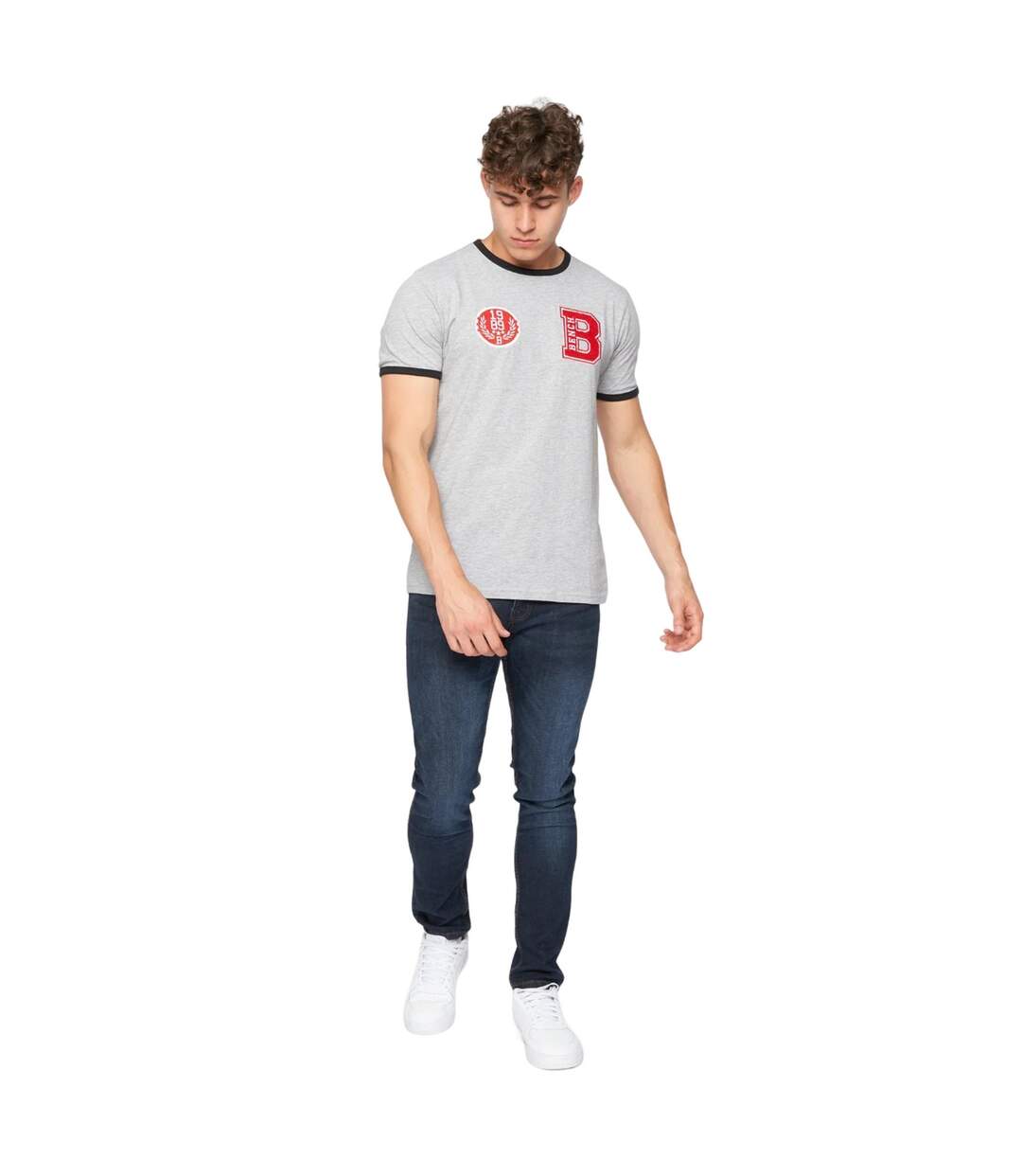 T-shirt ralphio homme gris chiné Bench