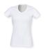 Feel good t-shirt étirable à manches courtes et col en v femme blanc Skinni Fit-2