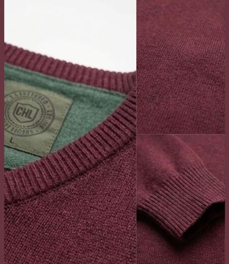 Pull col V avec laine PUL2004C