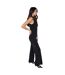 Womens/ladies Sparkle Fitted Jumpsuit Black AX Paris-3