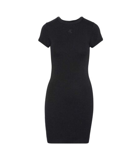 Robe Courte Manches Courtes Femme Noir Calvin Klein