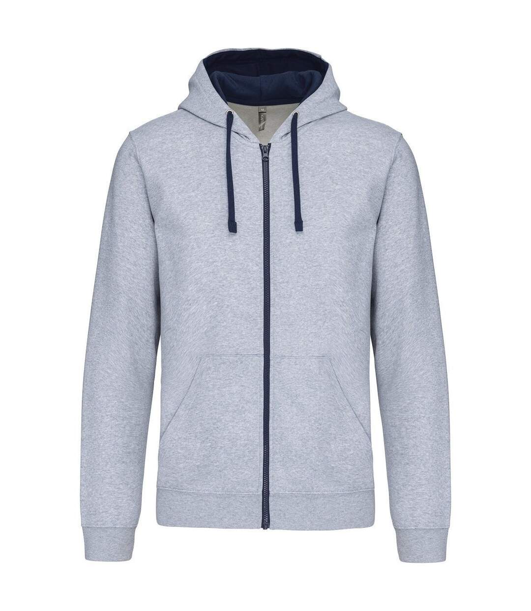 Veste à capuche contrastée - Homme - K466 - gris oxford et marine-1