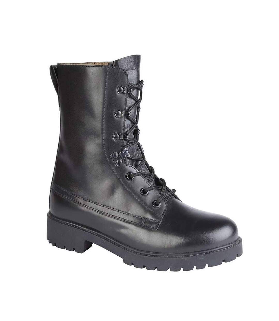 Bottes en cuir assault homme noir Grafters-1