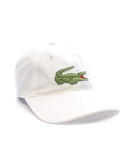 Casquette blanche mixte lacoste twill big croch - taille unique