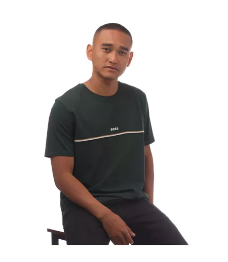 T-shirt Style Logo Homme Vert Hugo Boss