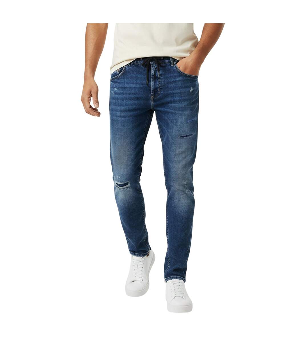Jean Motif/style Déchiré Krly Homme Bleu Diesel-4