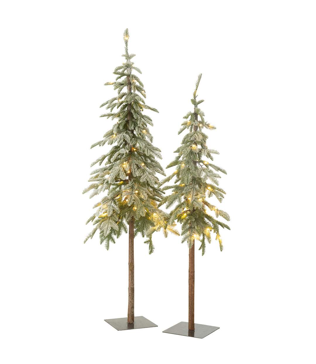 Sapin de Noël Déco Enneigé à LED Reynaldo 145cm Vert-4