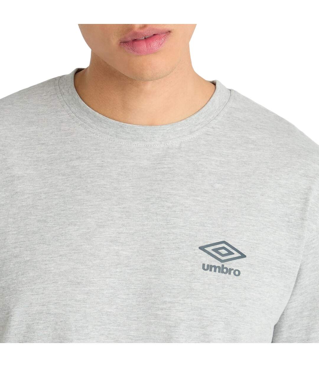 Umbro Mens Core Small Logo T-Shirt (Collegiate Blue/Gray Marl)