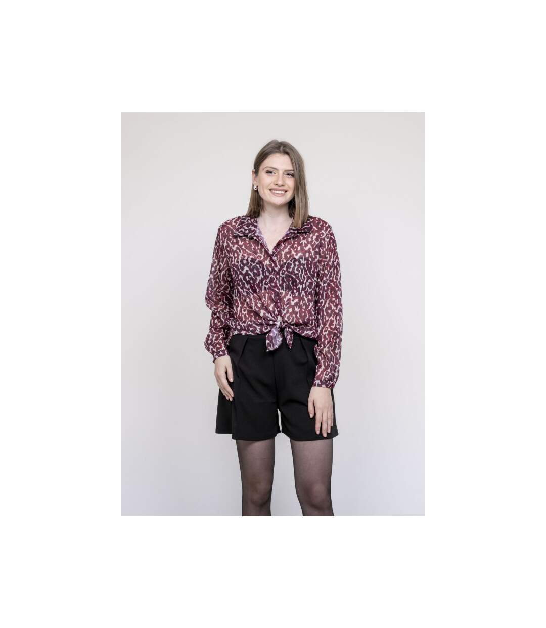 Blouse motif léopard ONESINE - Dona X Lisa-1