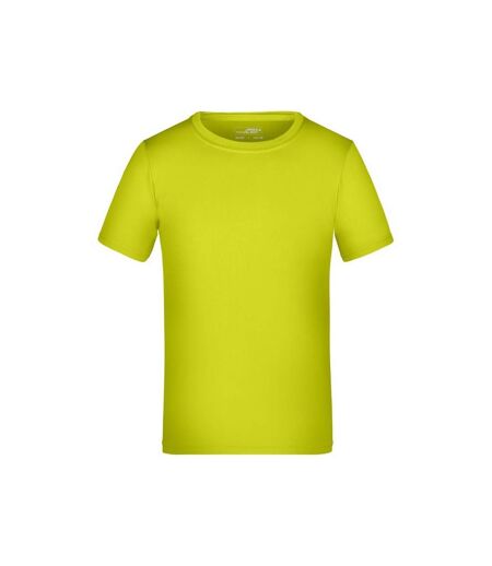 T-shirt active enfant jaune fluo James and Nicholson