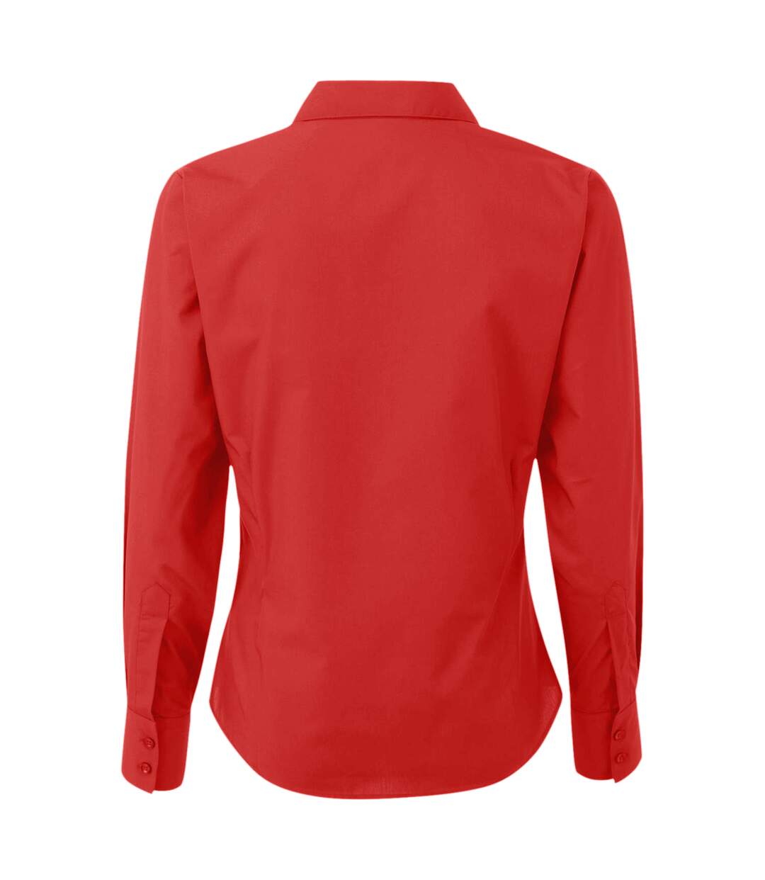 Womens/ladies poplin long-sleeved blouse red Premier