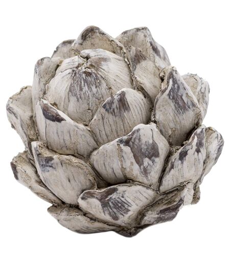 Hill Interiors Garda Artichoke Ornament (Off White/Stone) (11cm x 9cm x 9cm)