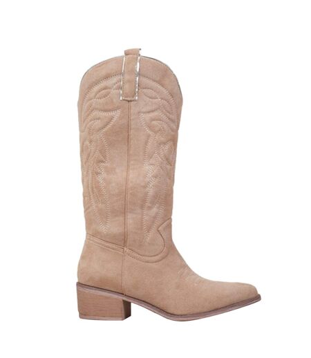 Bottes De Cowboy Desert Femme Beige Where's That From