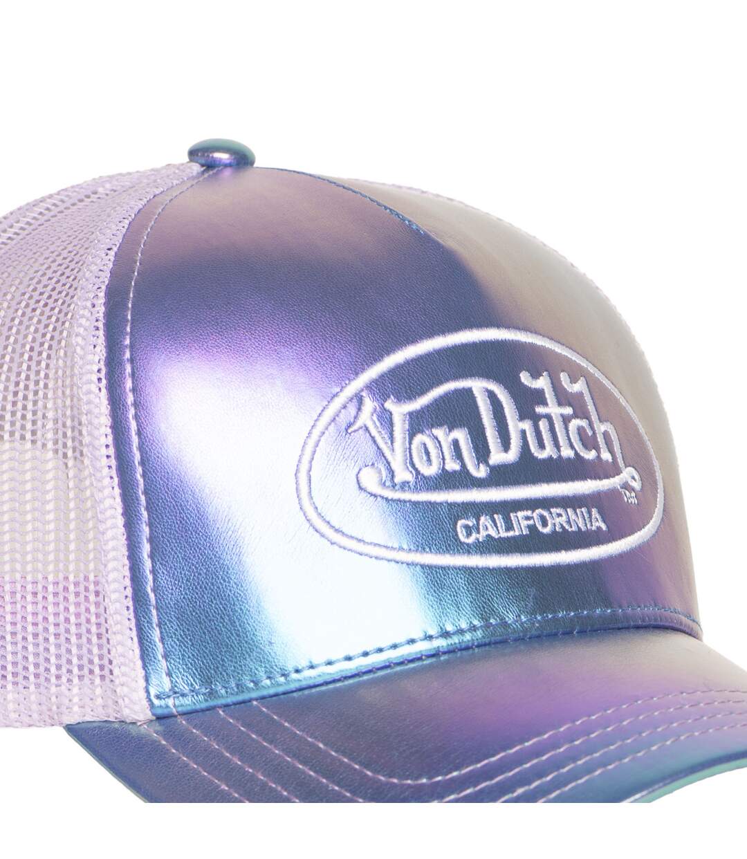 Casquette baseball avec filet effet brillant Holographique Vondutch-3