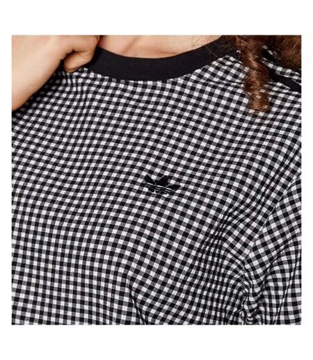 T-shirt Noir femme Adidas Gingham - 34