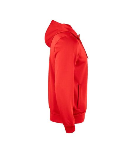 Clique Mens Basic Active Full Zip Hoodie (Red)