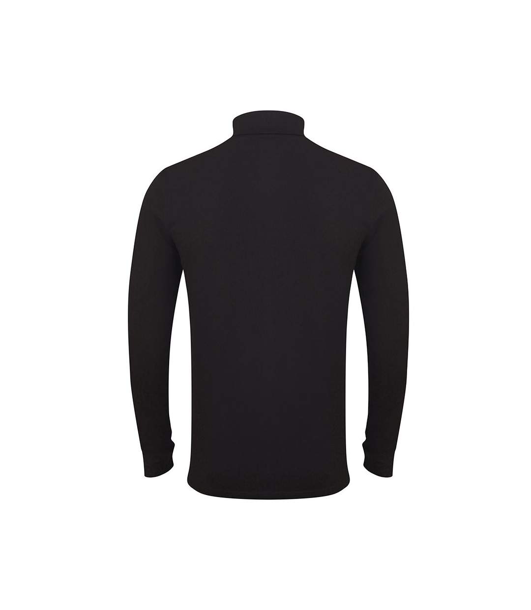 Skinni Fit Mens Feel Good Roll Neck Long Sleeve Top (Black) - UTRW5500-2