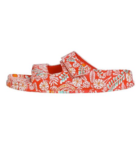Womens/ladies appledore printed pool sliders tango red Weird Fish