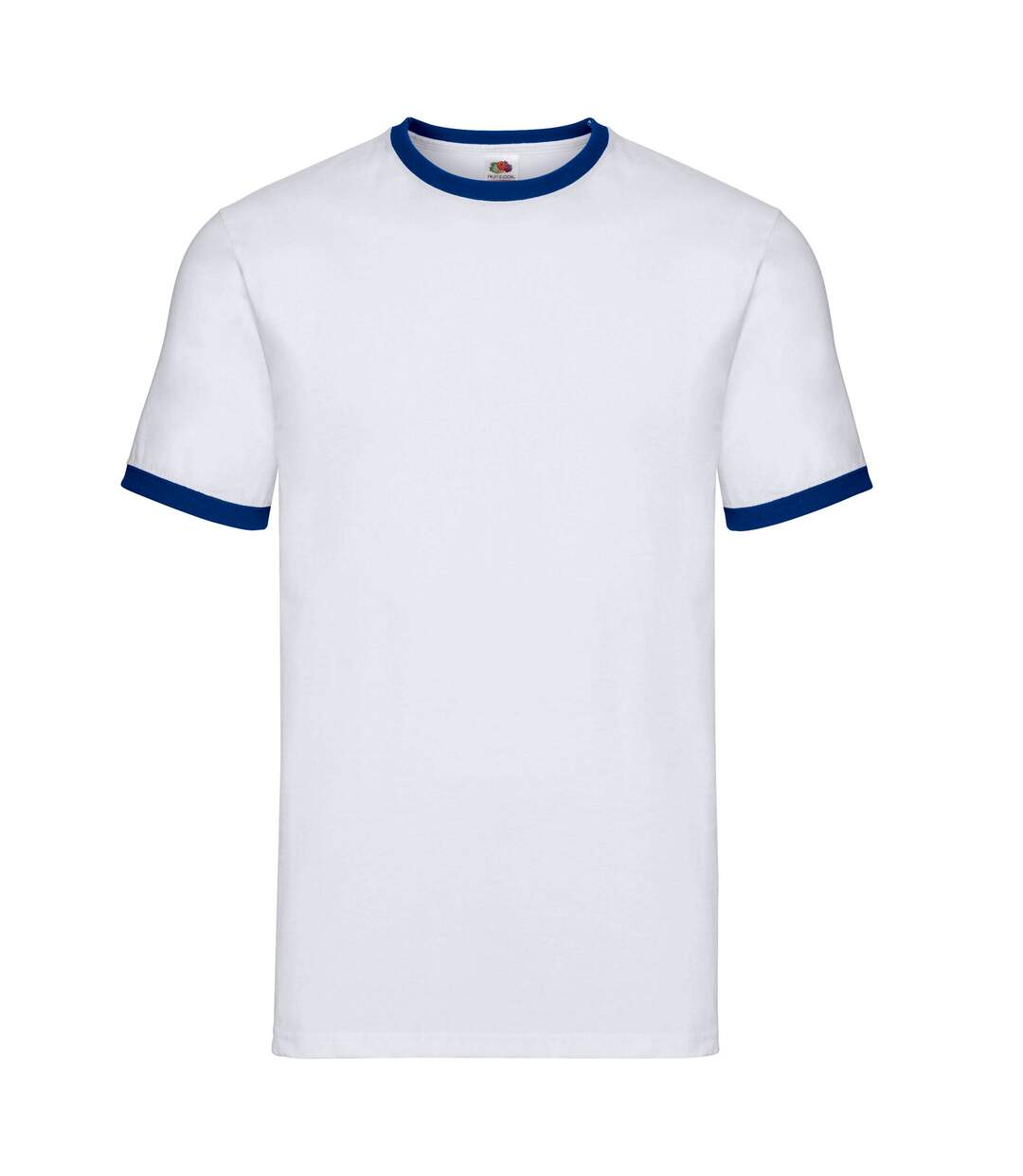 T-shirt homme blanc / bleu roi Fruit of the Loom