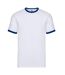 Fruit of the Loom Mens Contrast Ringer T-Shirt (White/Royal Blue) - UTPC6357
