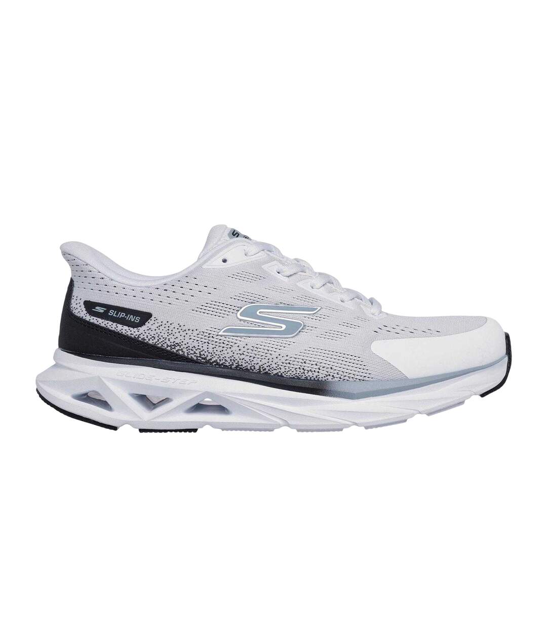 Baskets Glide Step Vortex Homme Blanc Noir Skechers-3