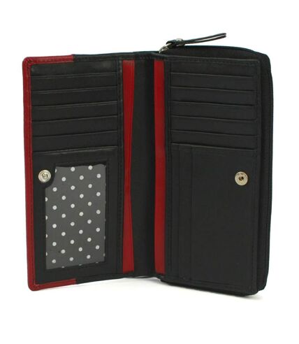 Eastern Counties Leather Womens/Ladies Rachel Laser Cut Leather Coin Purse (Black/Red) (One Size)