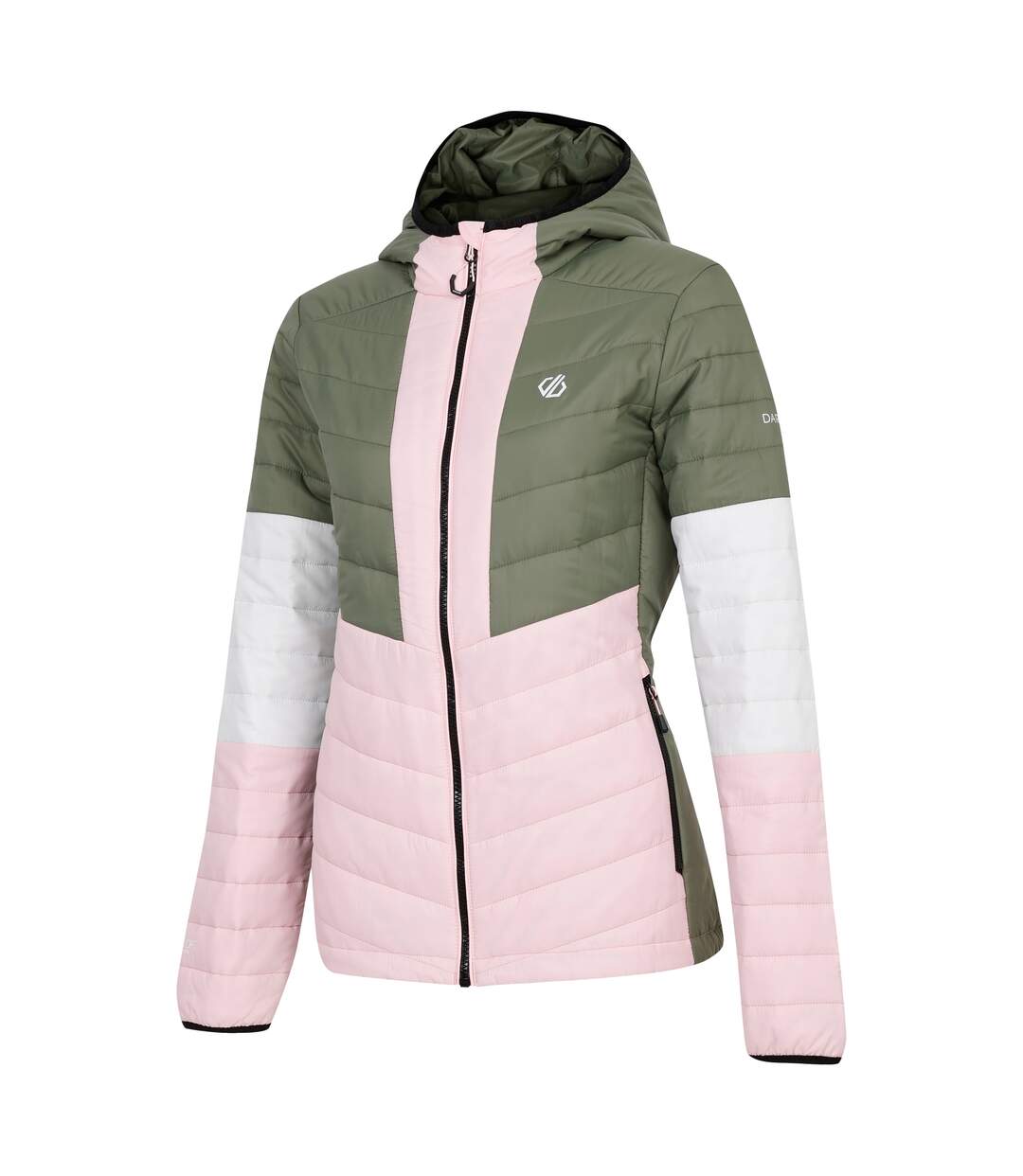 Womens/ladies Lively Padded Jacket Olivine Green Crystal Rose Dare 2B-4
