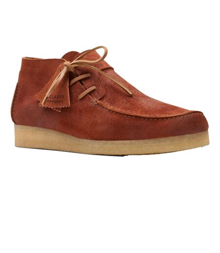 Mens Lugger Leather Boots Brown Clarks