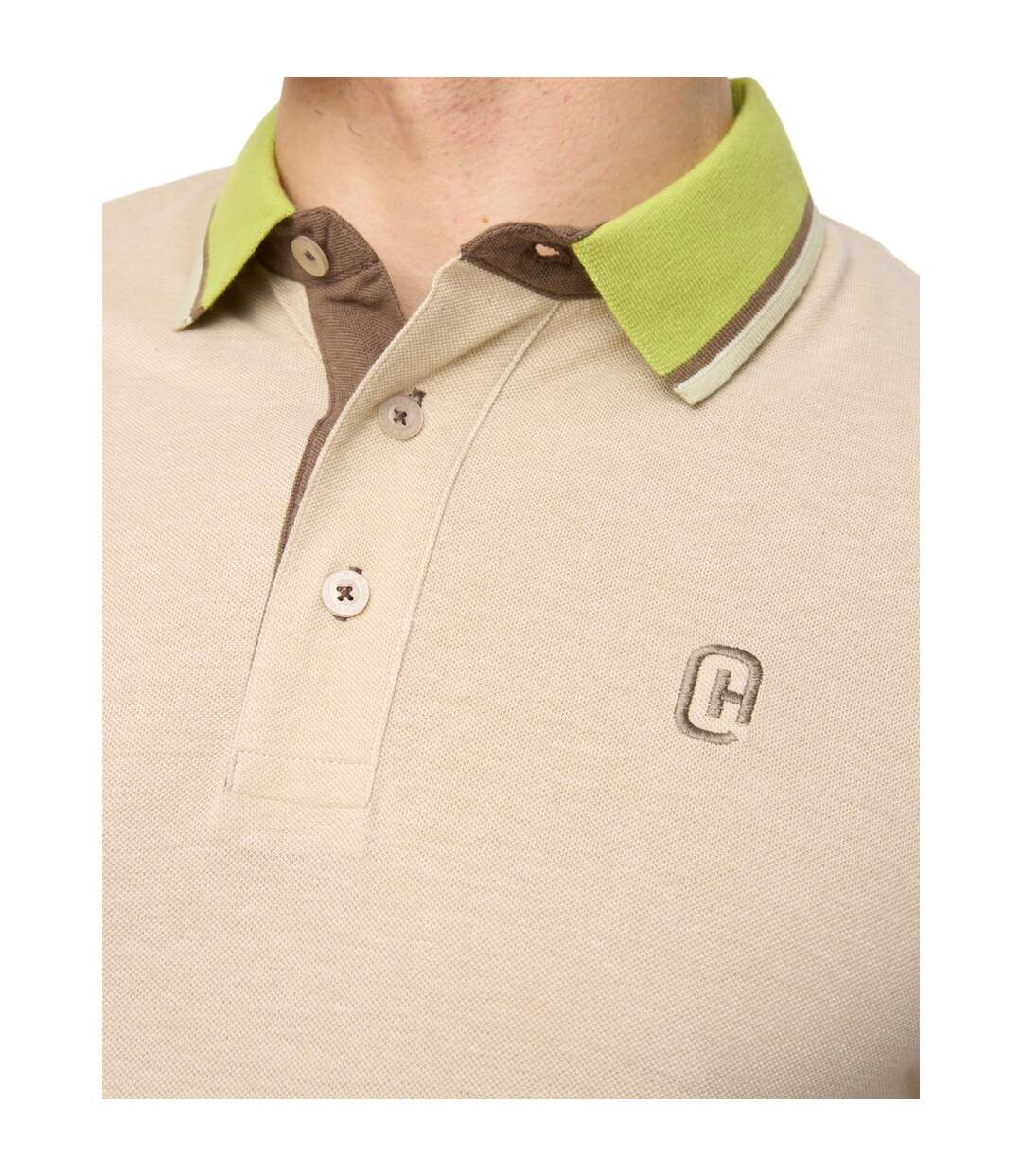 Polo Mettormoore Homme Blanc Cassé Crosshatch-4