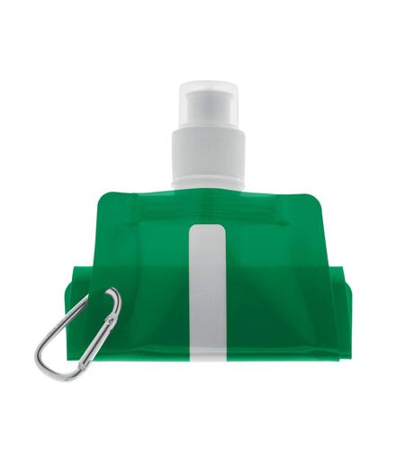 Gates plain foldable 480ml water bottle one size transparent green MidOcean