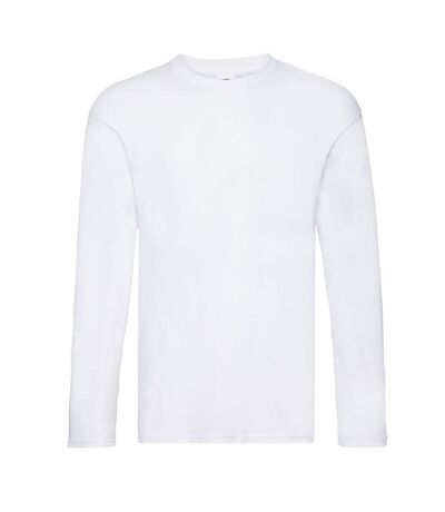 Mens original long-sleeved t-shirt white Fruit of the Loom