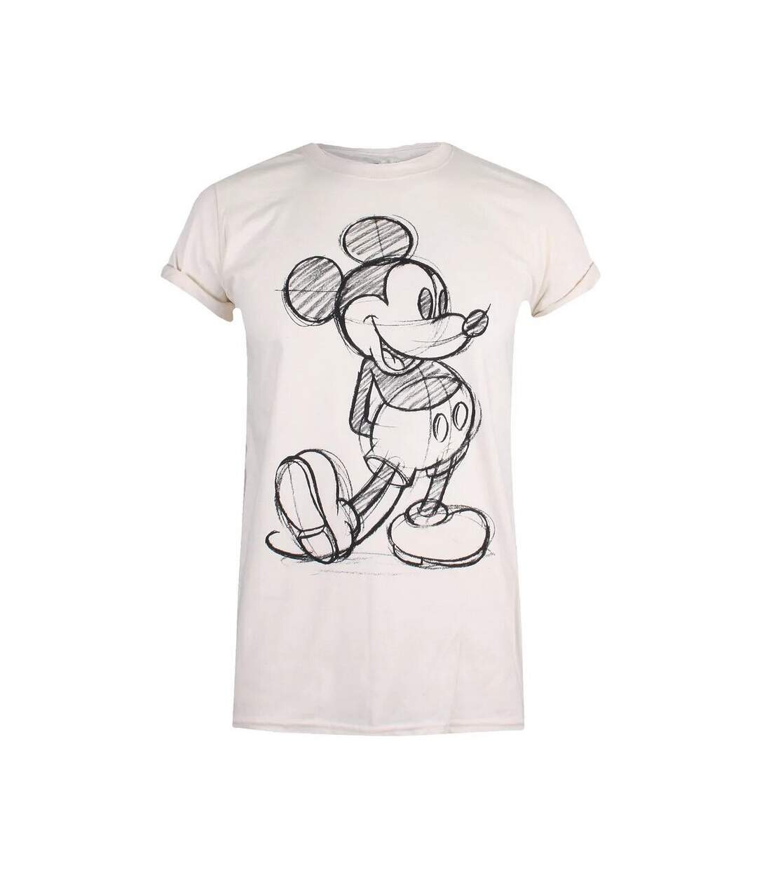 Disney - T-shirt - Femme (Beige pâle / Noir) - UTTV568-1
