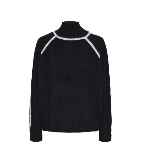 Pull noir femme pieces lola