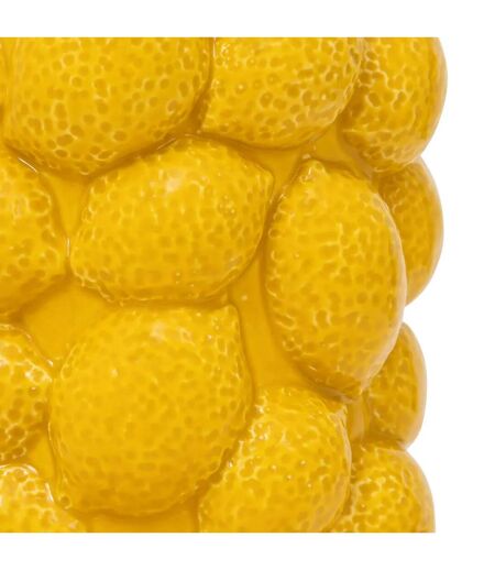 Vase Citron en Céramique Yucatan 18cm Jaune