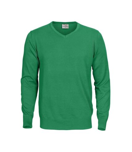 Printer Mens Forehand Knitted V Neck Sweatshirt (Fresh Green)