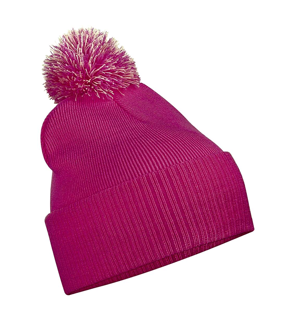 Snowstar bonnet enfant unisexe fuchsia/blanc cassé Beechfield-1