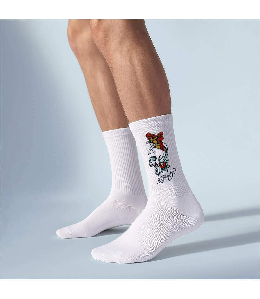 Ed Hardy - Lot de 5 Paires Chaussettes Homme Respirantes à Motifs Tendance-5