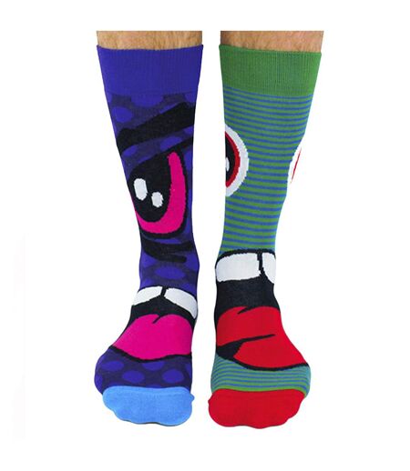 6 Pack Mens Stress Heads Novelty Odd Socks in Gift Box