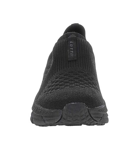 Baskets Italia Run Amf Homme Tout Noir Lotto