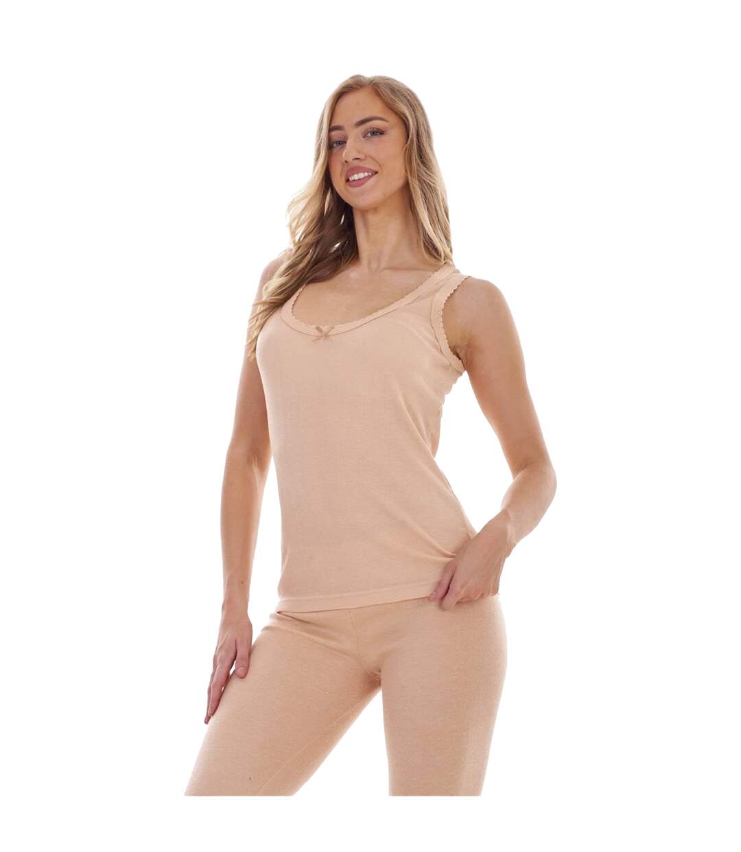 Débardeur Femme Beige Heatforce-2