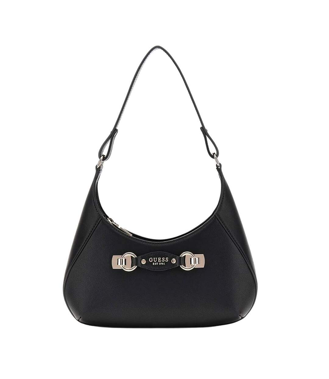 Sac à main noir femme guess mimina-1