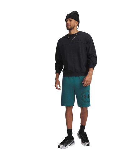 Mens Rival Graphic Shorts Green Black Under Armour